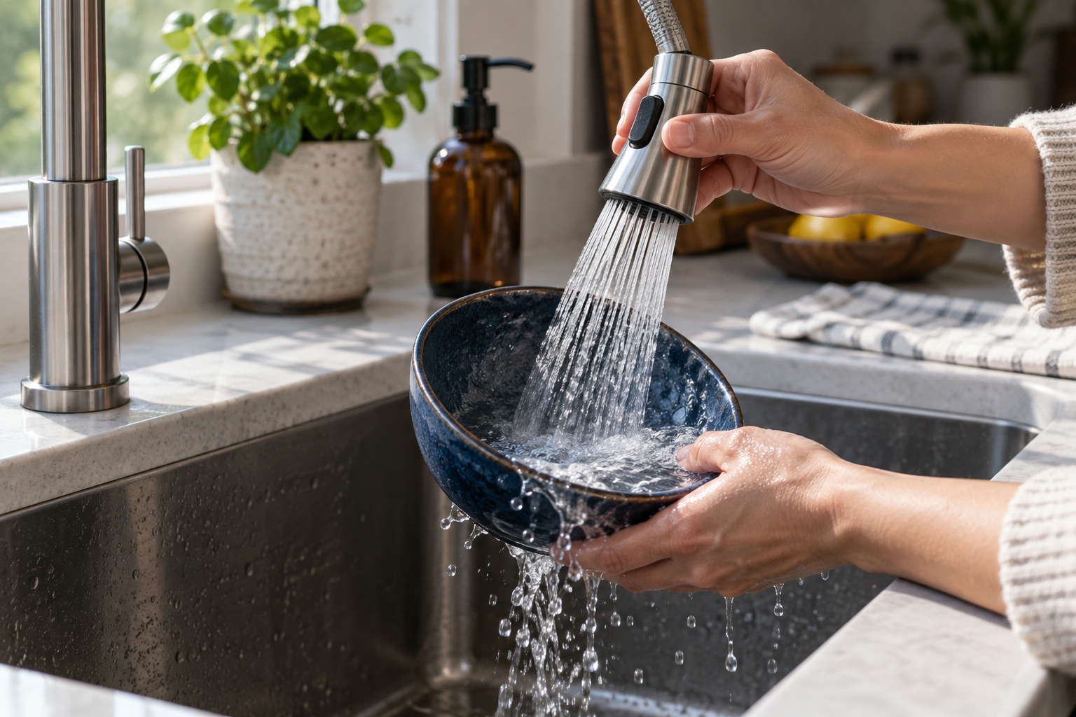 Point-of-use and whole-house treatment